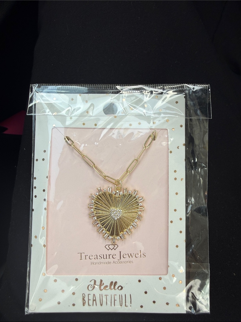Treasure Jewels Gold Heart Pendant Necklace